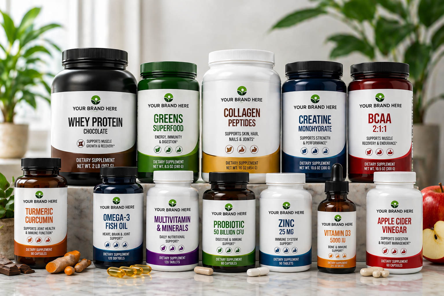 Private label supplement catalog collection